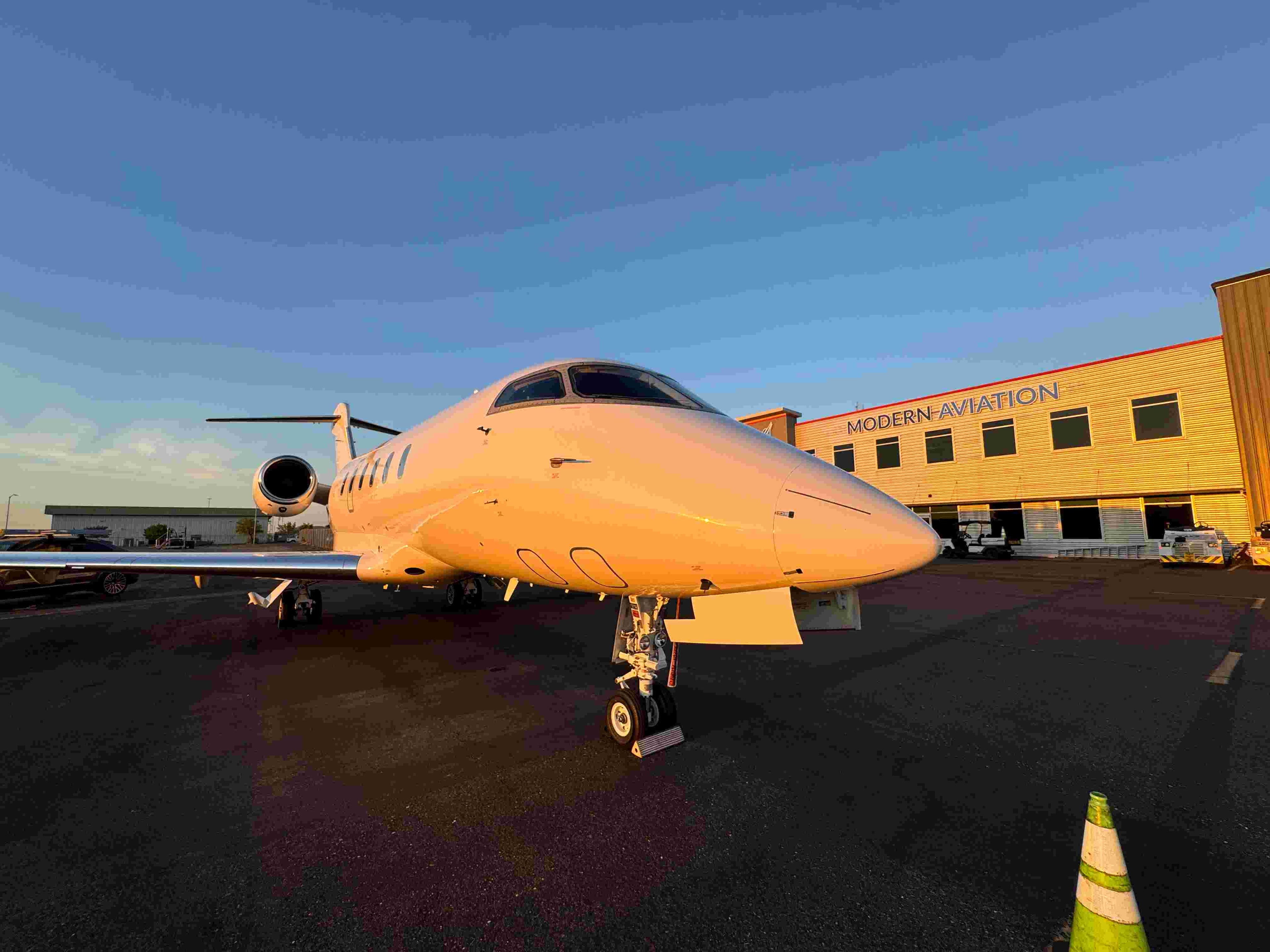 Aircraft exterior polished and detailed on tarmac